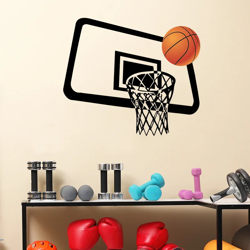 Наклейка для декора детской комнаты персонализированная корзина стрельбы