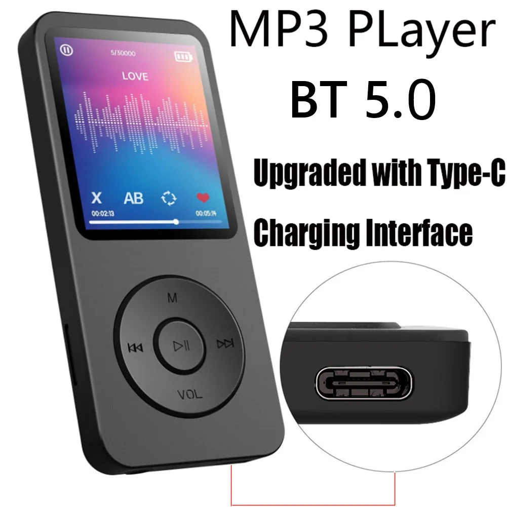 MP3-плеер Встроенный динамик Портативный музыкальный плеер Bluetooth-совместимый