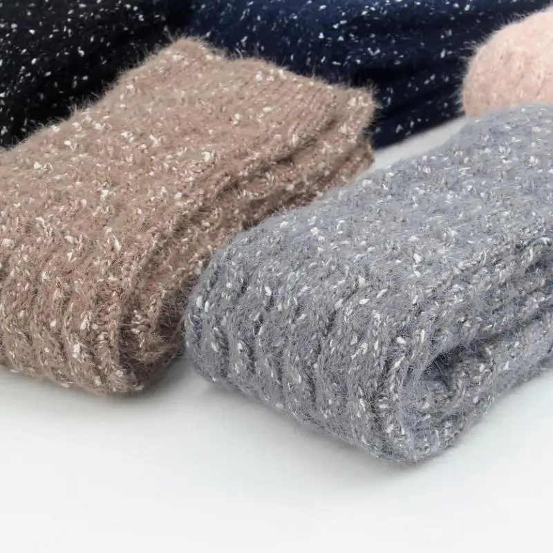 Dot Yarn Twist Short Tube Socks Pile Socks Cashmere Wool Knitted Boots Socks Loose Leg Protection Fall/winter Women