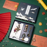 chinese style fire lacquer wax gift box retro sealing wax beads candle spoon stamp wax kit for wedding invitation envelope decor