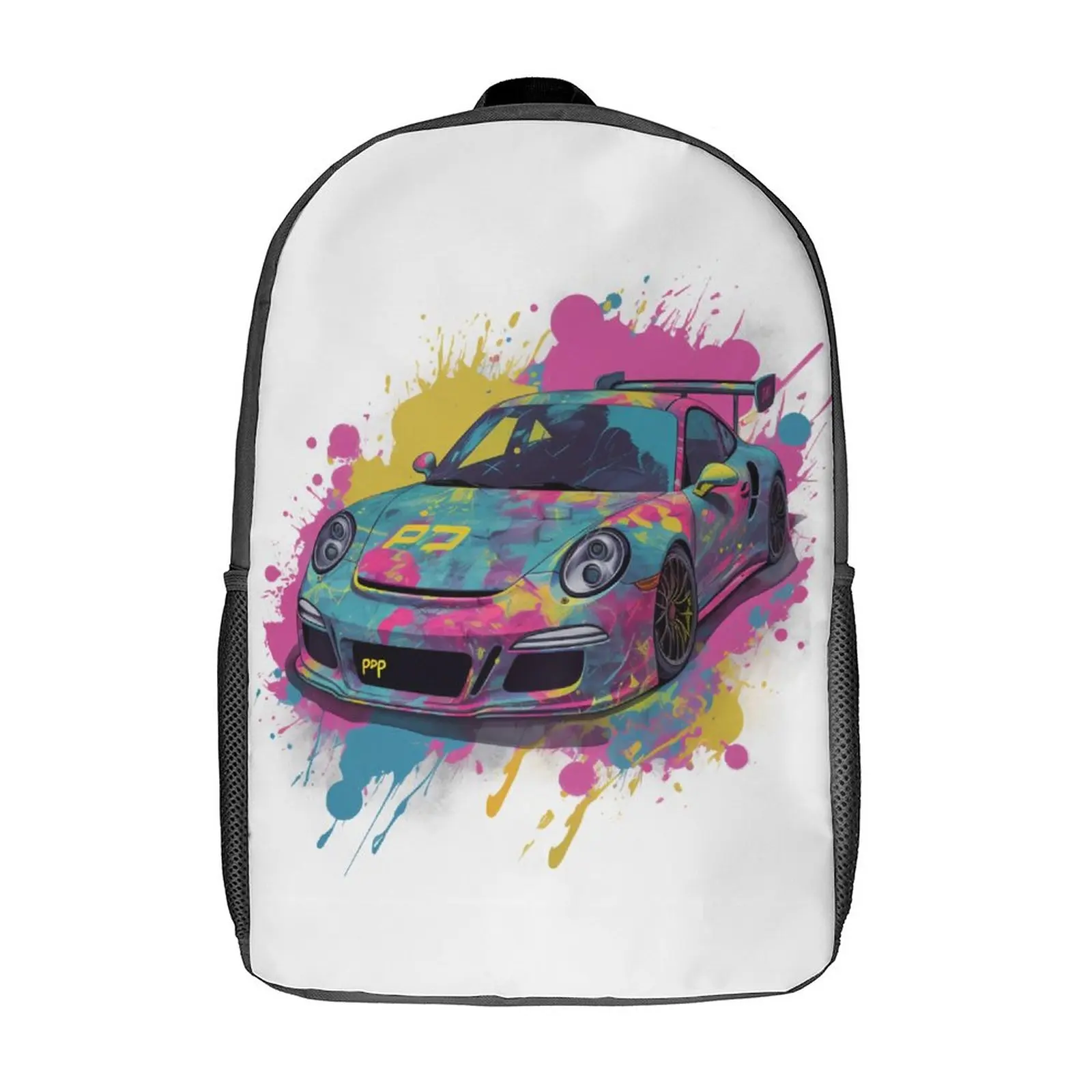 

Classic Sports Car Backpack Psychadelic Grafitti Elegant Backpacks Men College Print High School Bags Colorful Rucksack