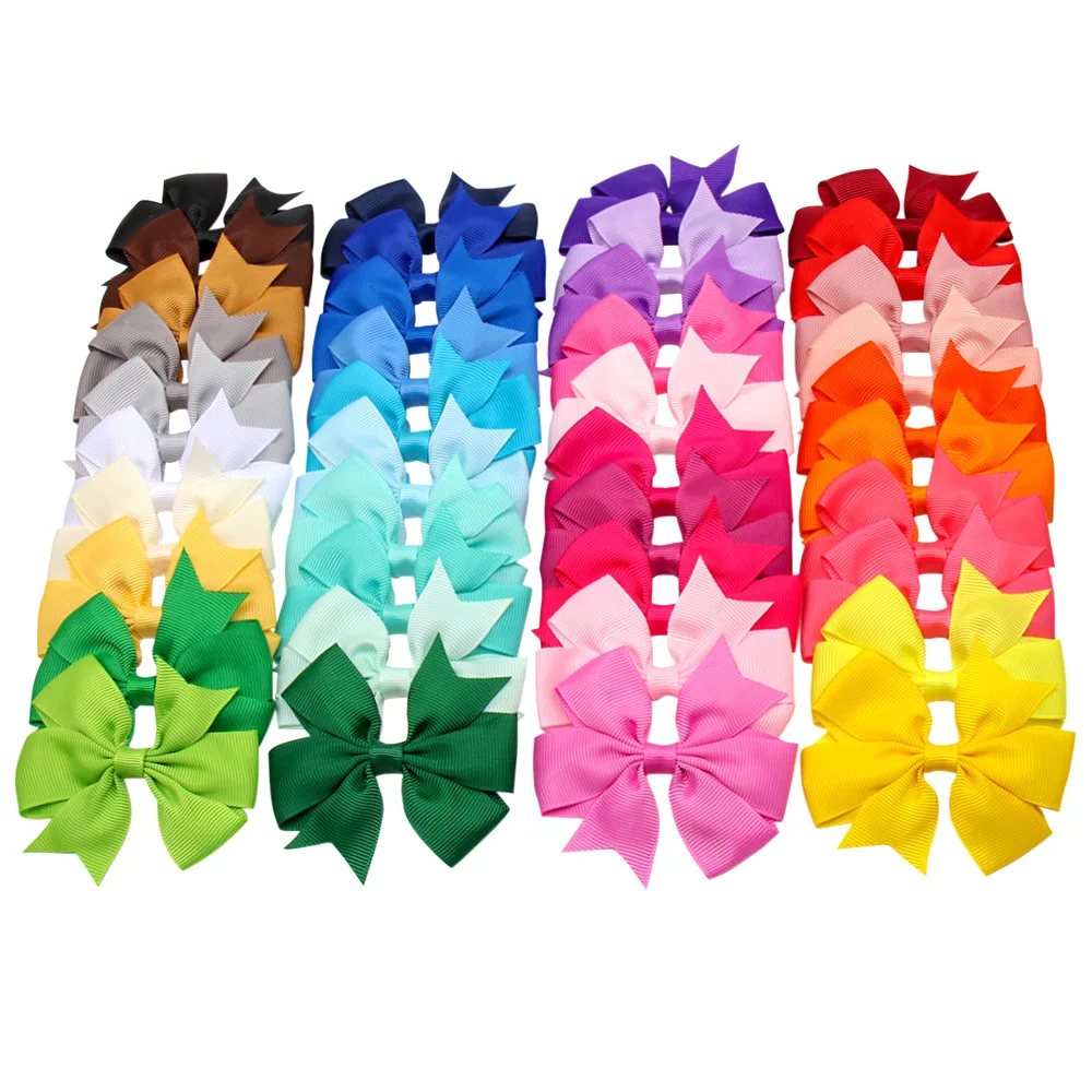 

Baby headband Solid Color Ribbed 3 Inch Hair Clips Dovetail Bow Hair Clips Baby Headbands Hair Accessories