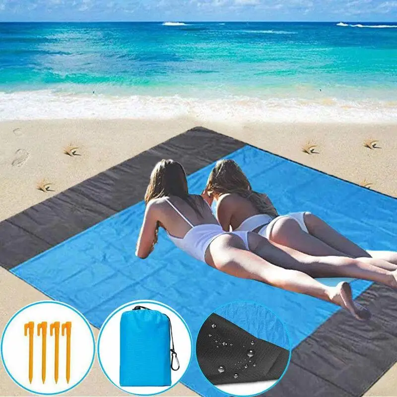 

Sand Free Beach Blanket, 82" X 79" Waterproof Large Beach Mat, Picnic Blanket, Outdoor Family Mat for Beach, Camping, Hiking