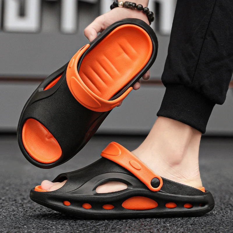 Сандалии мужские из натуральной кожи повседневная Уличная обувь пляжные туфли