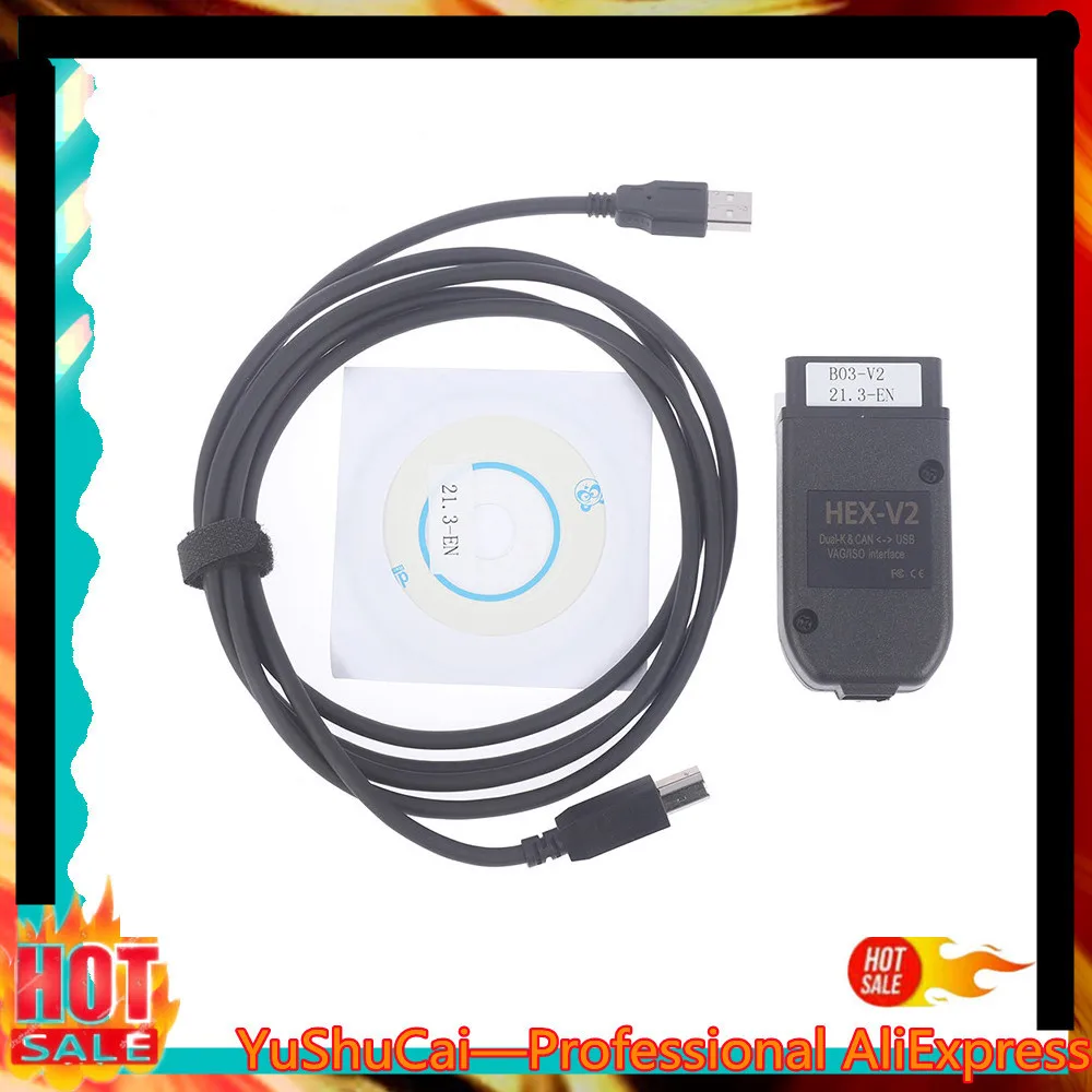 Промоакция Новинка 1 шт./компл. HEX V2 OBD2 сканер VAGCOM 21.3.0 VAG COM 20 12 сиденье для vw/audi/Seat/skoda
