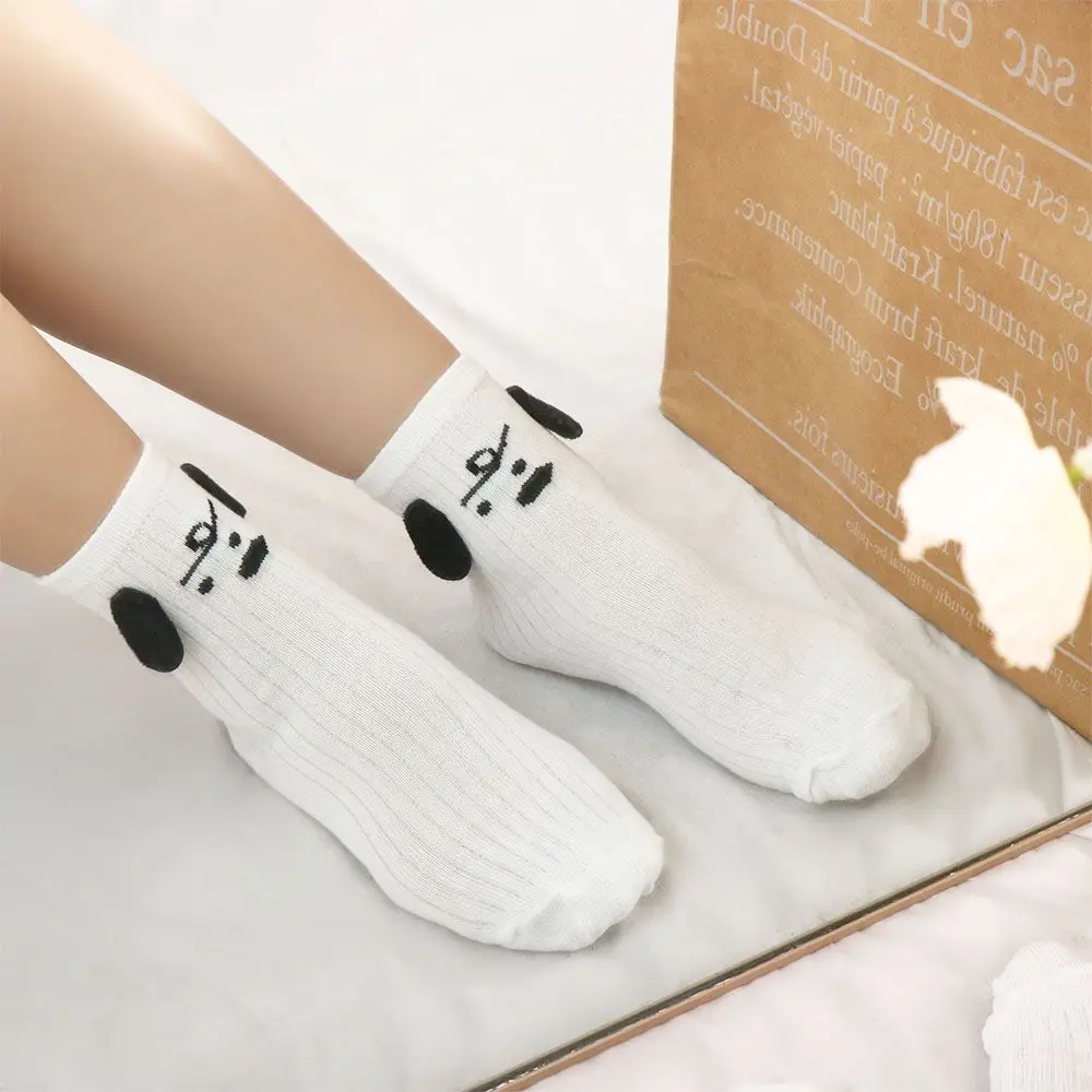 

Вязаные носки с ушками собаки, белые носки с забавными животными, вязаные носки с 3D куклой в японском стиле Харадзюку, носки для щенков, студентов