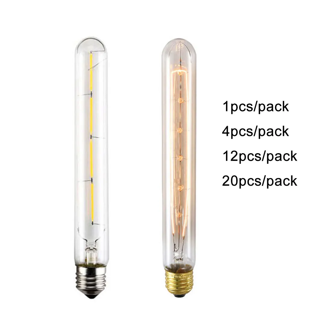 

Long 225mm Vintage 4W LED Edison Bulbs H22.5cm E27 Incandescent Bulbs 40W Filament Antique Retro Edison Light For Pendant Lamp