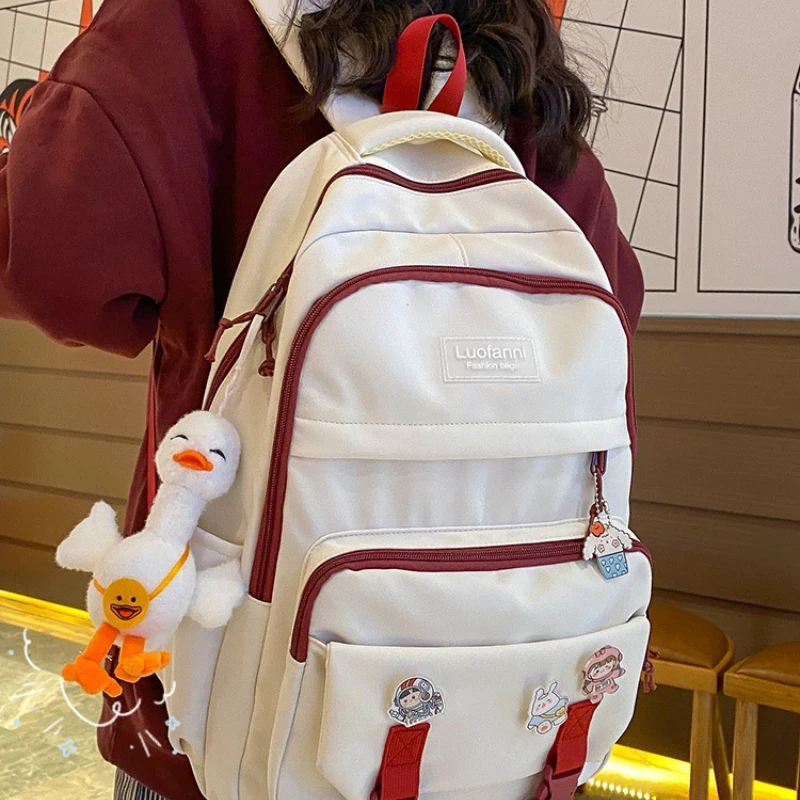 

Junior high school backpack Female middle school student large capacity female backpack 2022 newINS Mori Primary school backpack
