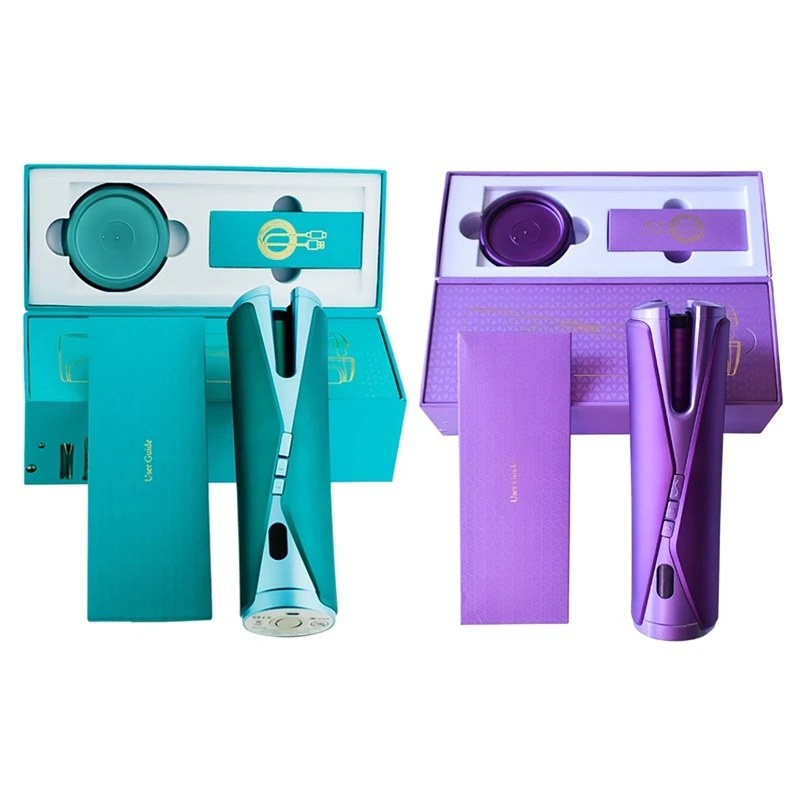 

Portable Wireless Automatic Curling Ceramic Curler USB Rechargeable for LCD Display Curly Machine Styling Tool