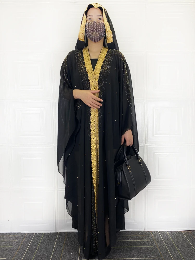 Женское длинное платье с коротким рукавом, длинное платье в мусульманском стиле