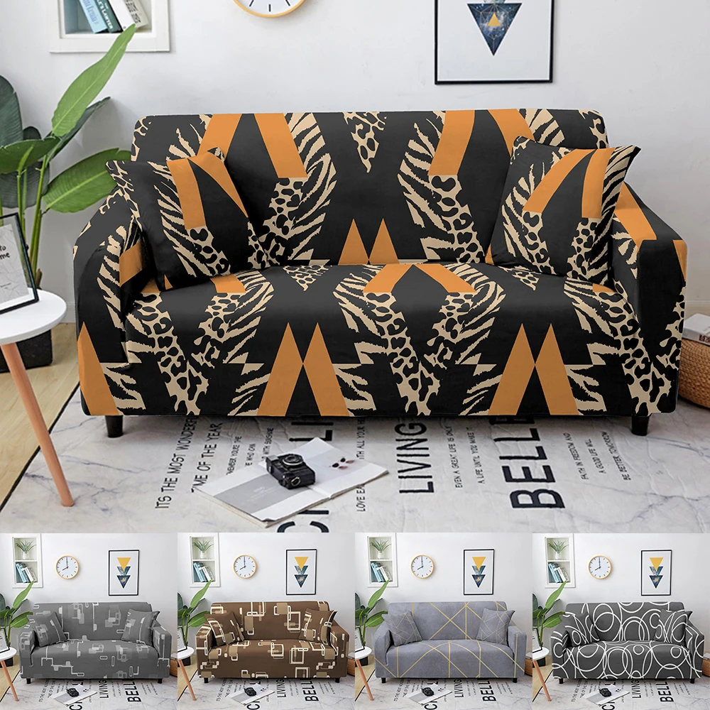 

Geometry Sofa Cover For Living Room Modern Pattern Couch Cover All-inclusive Sectional Sofa Slipcover Home Decor 1/2/3/4-seater