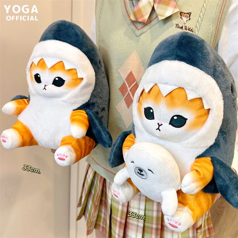 

Cute Shark Cat Plush Toy Doll Pendant Japanese Popular Cartoon Shark Cat Doll Pendant Pillow Gift for Childrens Birthday Present
