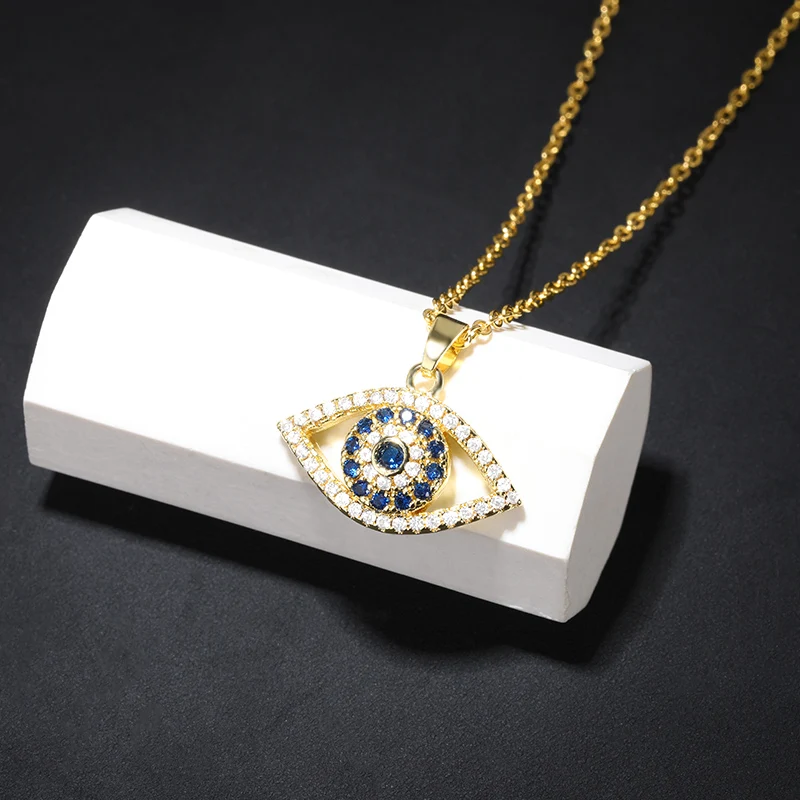 

Mens Necklace For Men Cubic Zirconia Evil Eye Necklace For Virgin Girls Stainless Steel Chain Fashion Necklaces 2022 JewelryGift