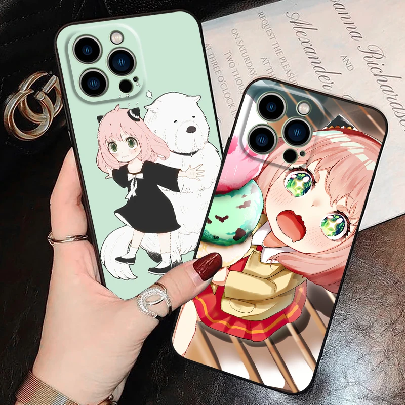 

SPY×FAMILY Anime Phone Case For Funda iPhone 11 13 Pro Max 12 Mini X XR XS SE 2020 5 6 6s 7 8 Plus Funda Coque Etui Back