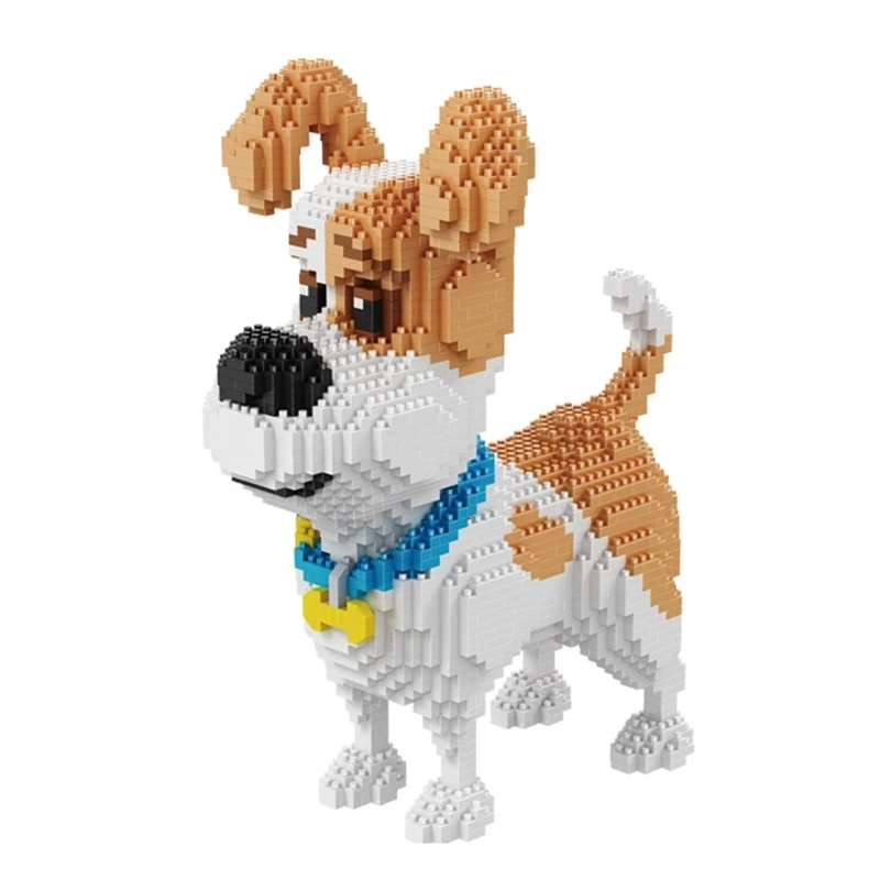 

Mike Dog Pet Cat DIY Toy Building Blocks Diamond Micro Small Particles Bricks Spelling Model 2000+Pcs Toys for Children Gifts