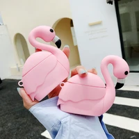 cartoon pink flamingo earphone case apple airpods 2 case cover airpods pro case iphone earbuds accessories airpod case air pods