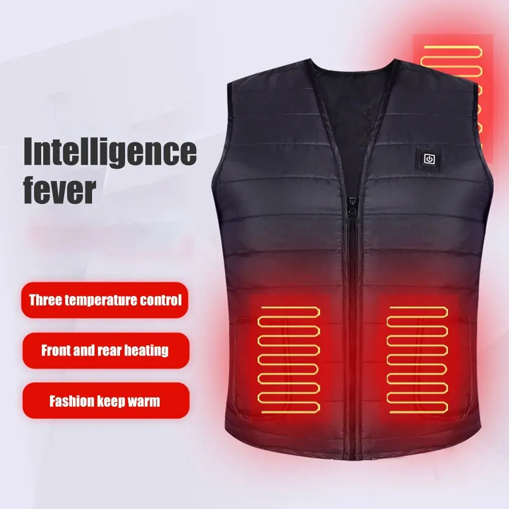 

Cycling Vests Multi-function USB Heated Vest Winter Fishing Cycling Thermal Waistcoat for Men Women