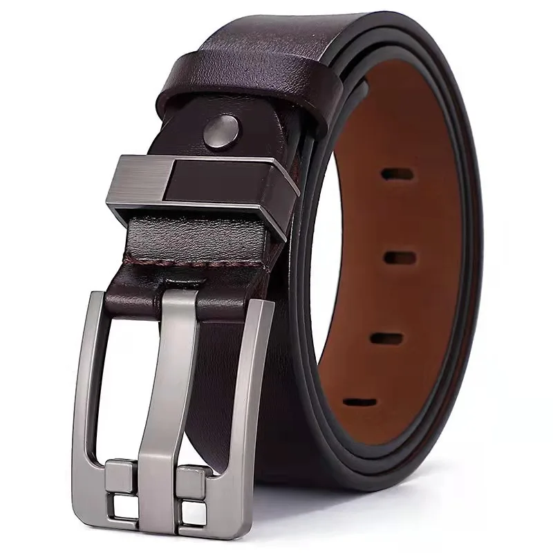 soft belt famous brand Pin Buckle Cowhide Genuine Leather Belts Vintage wide Waistband Strap
