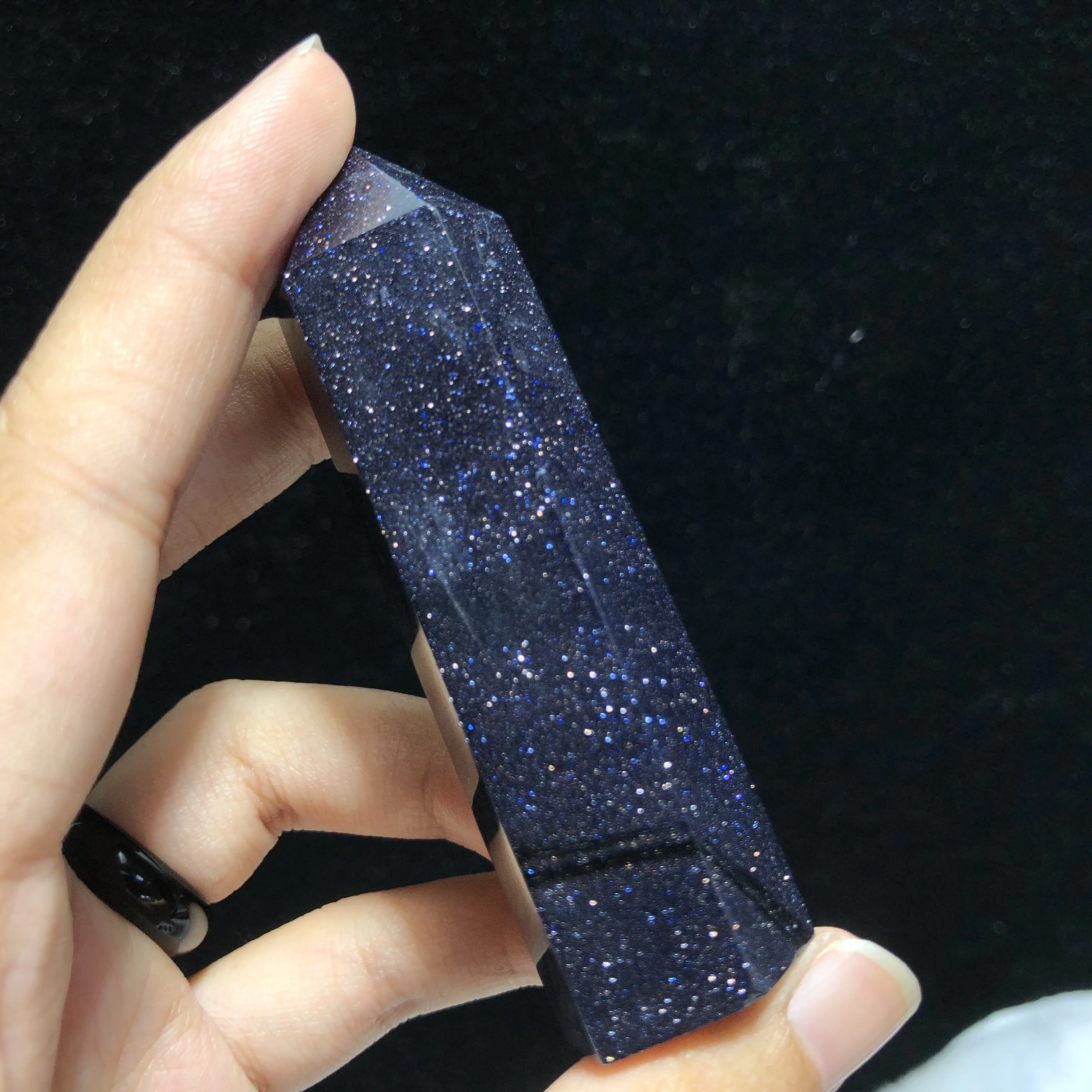 

Natural Blue Sandstone Hand-Polished Point Feng Shui Reiki Healing Crystals Quartz Mineral Tower Home Decoration Stone Points