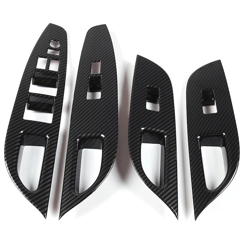 

Для Infiniti G25 G27 G35 G37 2009-2013 ABS углеродное волокно, стекло двери автомобиля, подъемная рамка, накладка, аксессуары для салона автомобиля