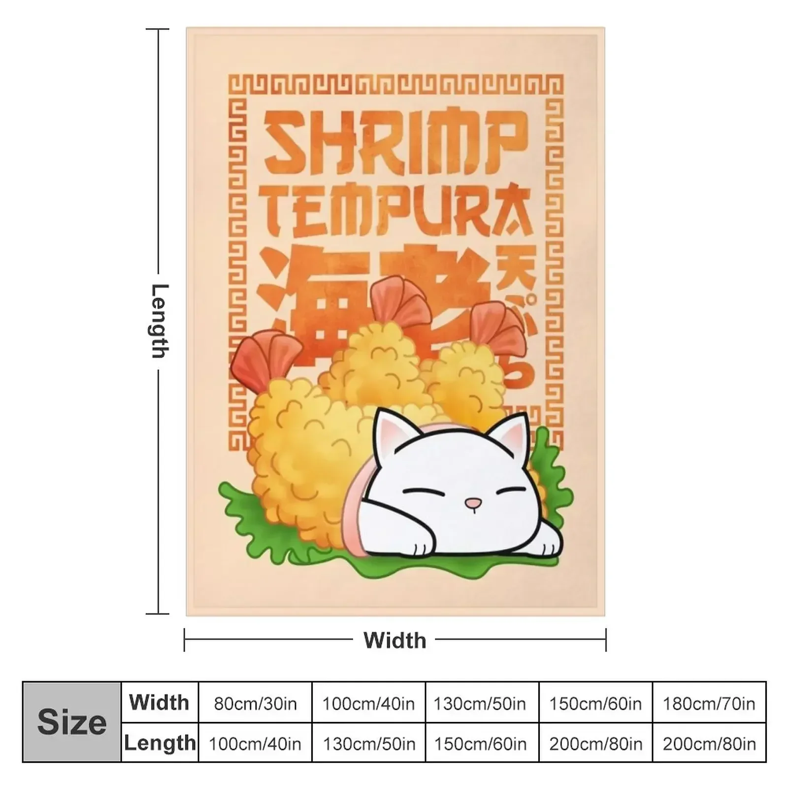 Одеяло с пухлым котом креветками и темпурными кошками одеяла для украшения