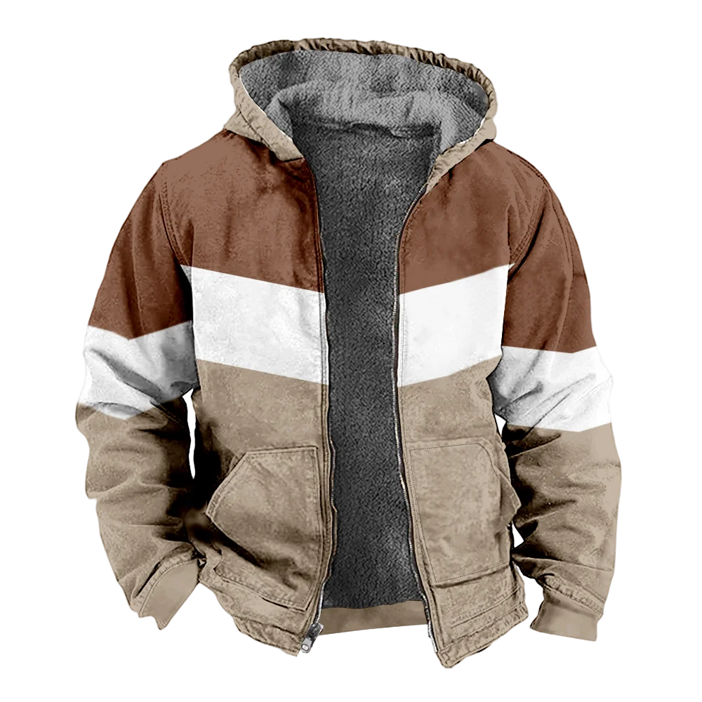 Мужские зимние куртки пальто повседневная цветная лоскутная одежда хлопковая