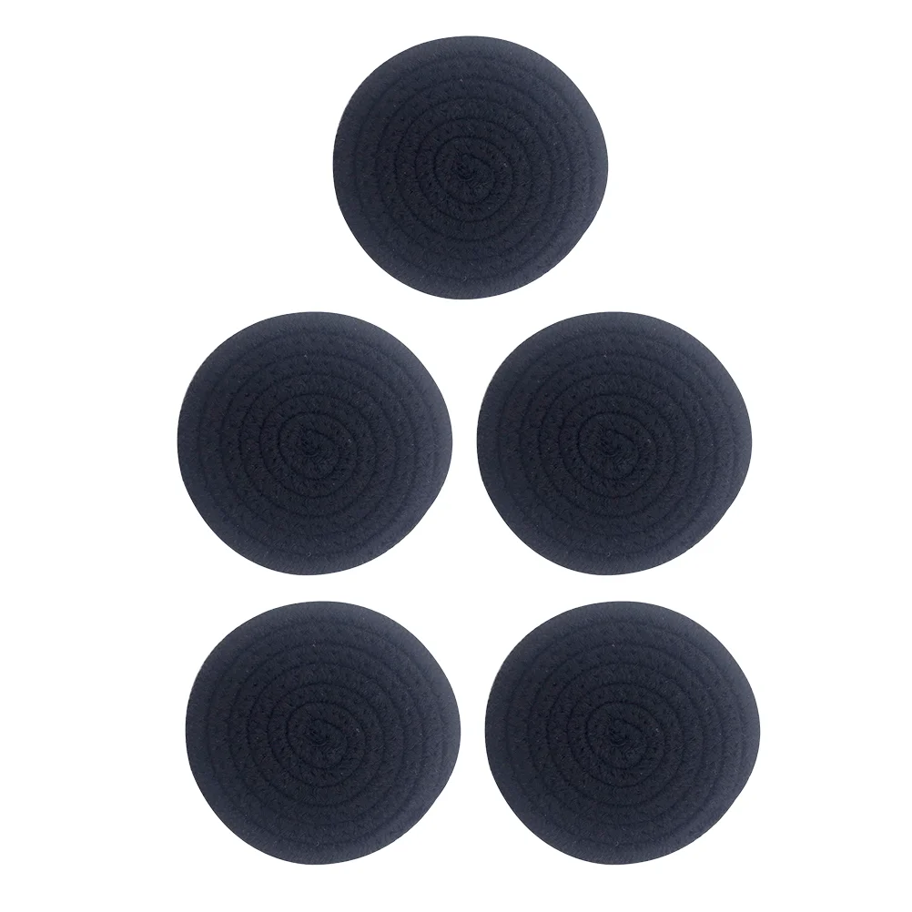 

5pcs Woven Cup Mat Cup Mat Tabletop Pot Mat Round Coaster