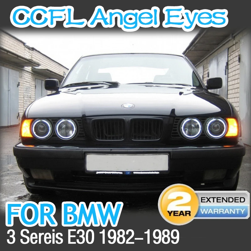 WHITE CCFL Headlight Halo Angel Demon Eyes Kit Light for BMW 3 Series E30 316i 318i 318is 320i 323i 325i 325is 325ix 324d 324td