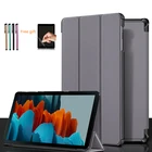 Чехол для Samsung Galaxy Tab A 8,0 флип-чехол T295 для Samsung Tab A 10,1 2019 дюйма, умный флип-чехол тройного сложения из искусственной кожи с подставкой