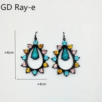 fashion baroque crystal bling drop pendant earrings retro boutique stone ladies hook earring party jewelry gift luxury g59