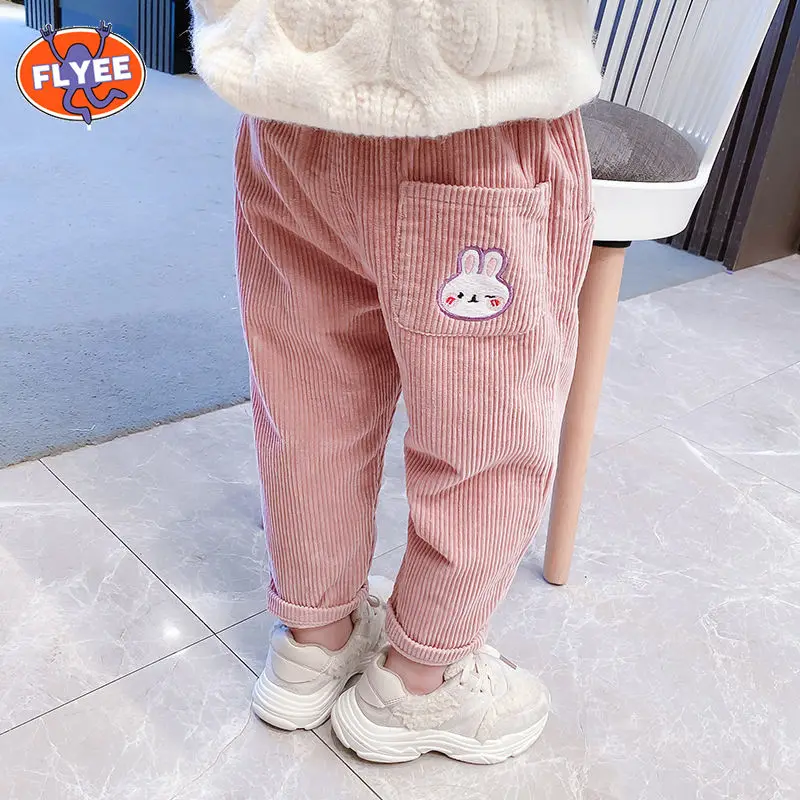 Trousers Child Baby Kids Unisex Sports Pants Straight Long Pants Kids Clothes Corduroy Kids Long Pant Casual Trousers Breathable