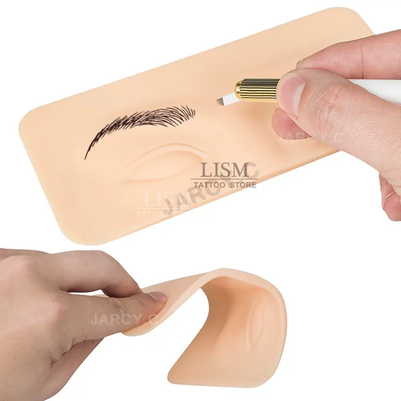 

Microblading Reusable Silicone Practice Eyebrow Skin Fake Leather for PMU Beginner Training Tattoo Permanent Makeup Supplie