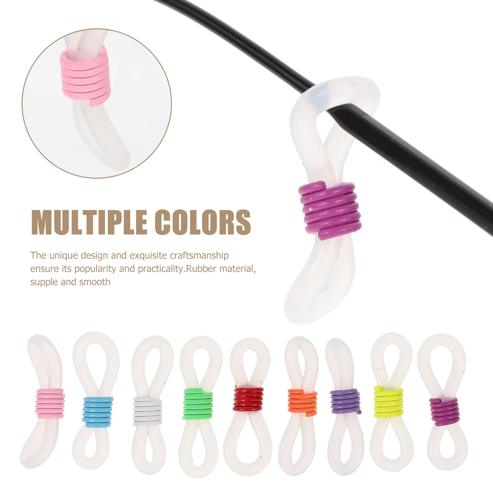 100 шт. веревка для очков ушной крючок соединительная цепочка резиновые Концевики