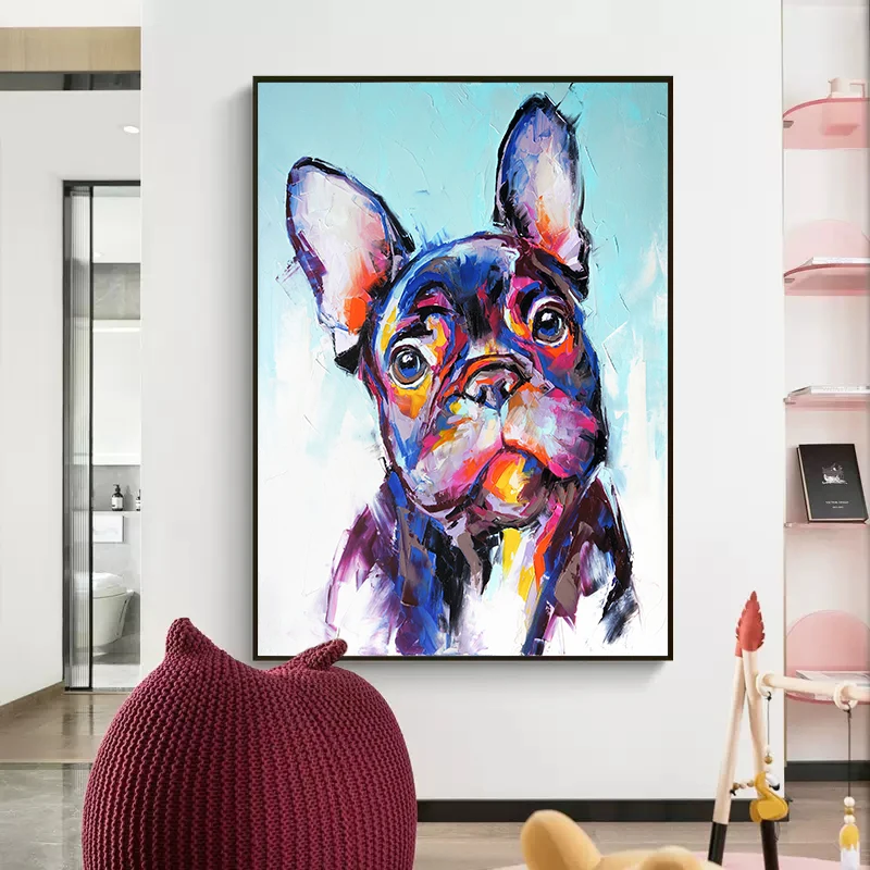 Абстрактная Милая надёжная собака, Картина на холсте, фотообои и принты, современные настенные картины для гостиной, домашний декор, квадраты