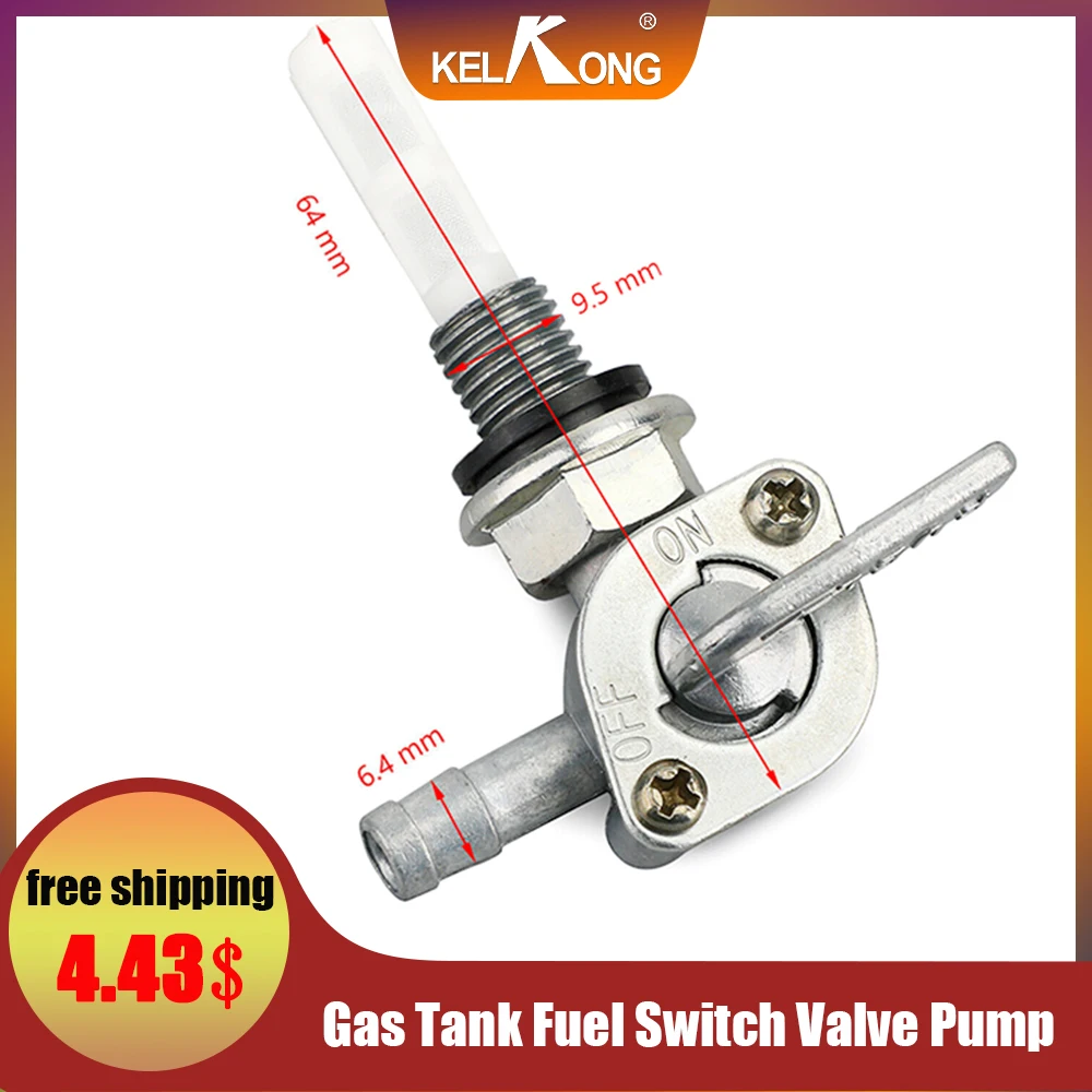 

KELKONG Gas Tank Fuel Switch Gasoline Switch Shut Off Valve Pump Tap Petcock For Gasoline Generator Engine Oil Tank 168F 170F