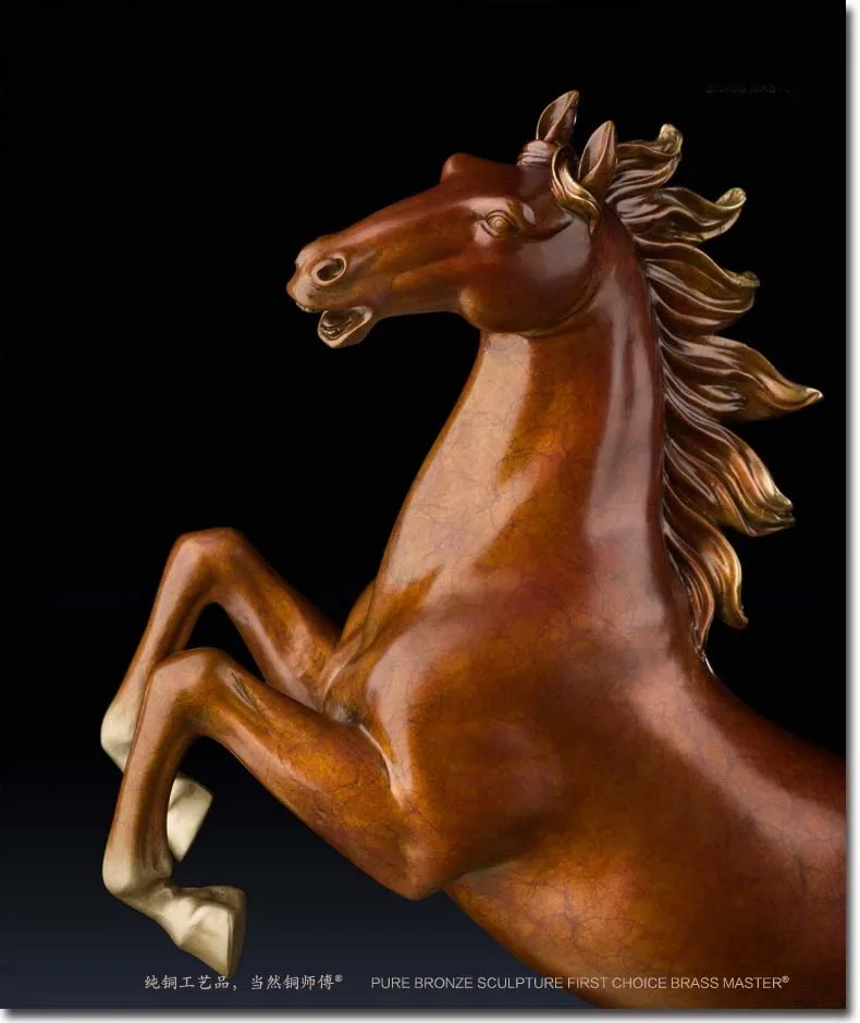 

Large High grade 5A HOME Store business Mascot efficacious Talisman Recruit money Wealth Success HORSE bronze statue gift
