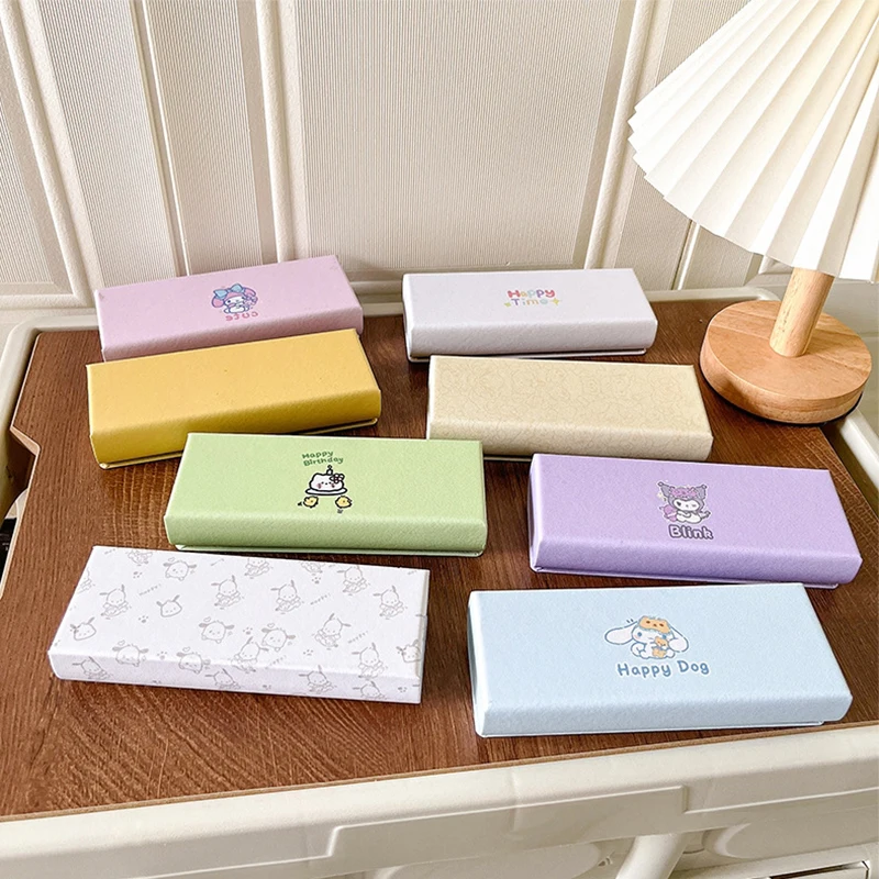 Магнитный чехол для очков Sanrio Hello Kitty Kawaii Cinnamoroll Kuromi Pochacco коробка хранения