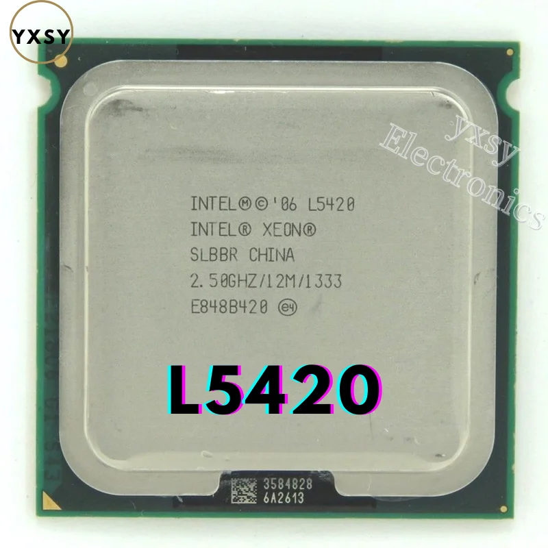 Процессор Intel Xeon L5420 2-ядерный работает на материнской плате LGA775 стандартный ЦПУ