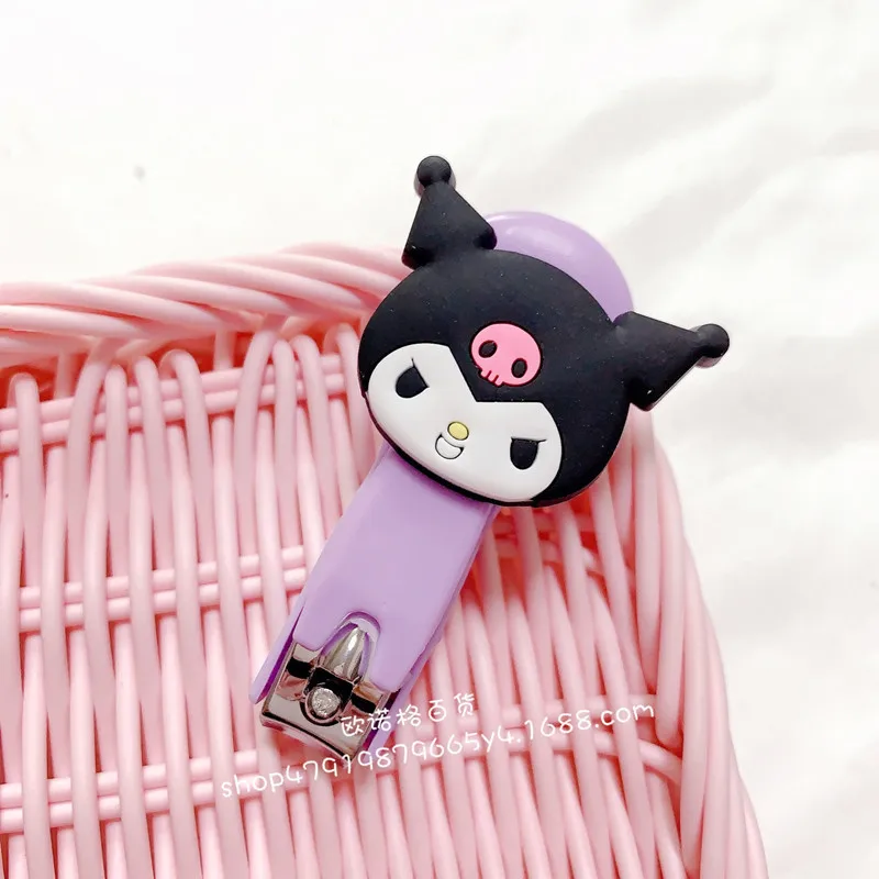 Sanrio Hellokitty Mymelody Kuromi Cinnamoroll Maru Милая портативная машинка для стрижки ногтей