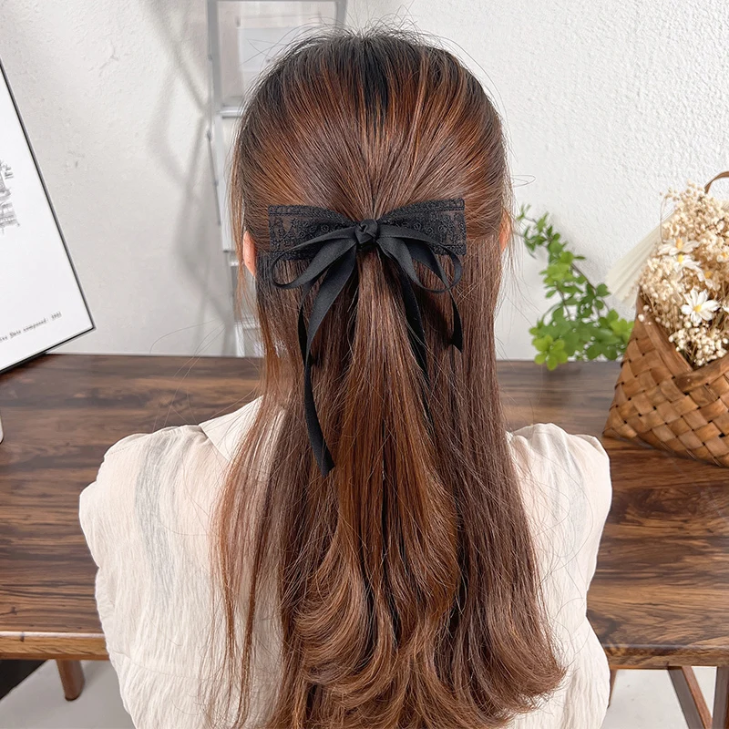 Милый двойной хвост с бантом заколка для волос сказочная лента образ Мори