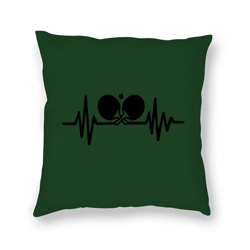 

Table Tennis Pingpong Heartbeat Pillow Case Print Oversized New