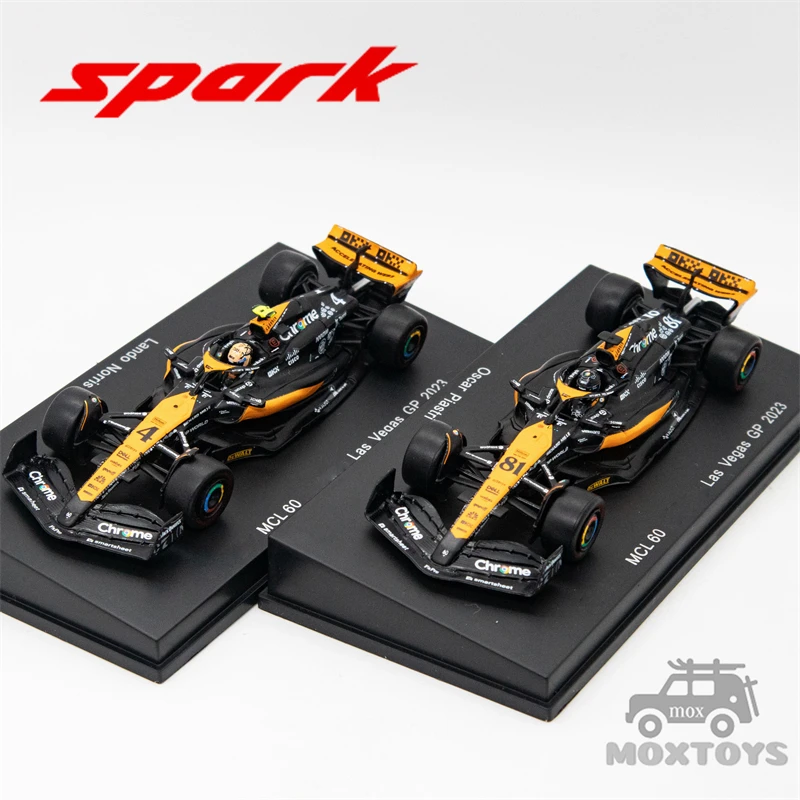 Литая под давлением модель автомобиля Spark 1:64 MCL60 No 4 / 81 Las Wegas GP 2023