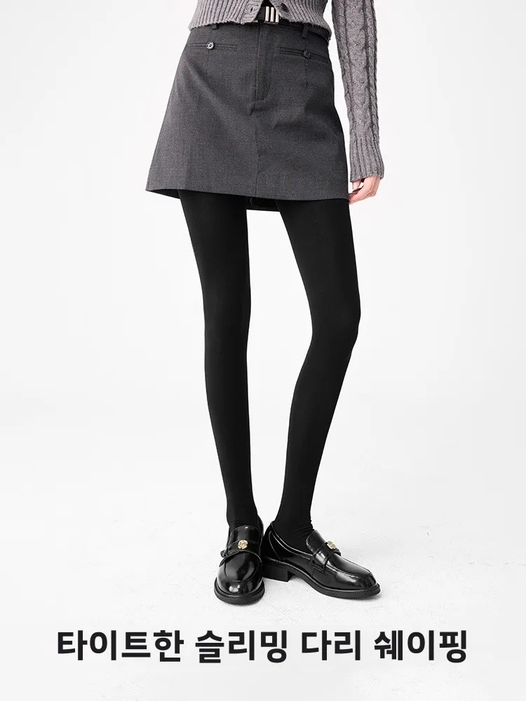 Черные леггинсы Kefei женские осенние и зимние утолщенные черные шелковые на