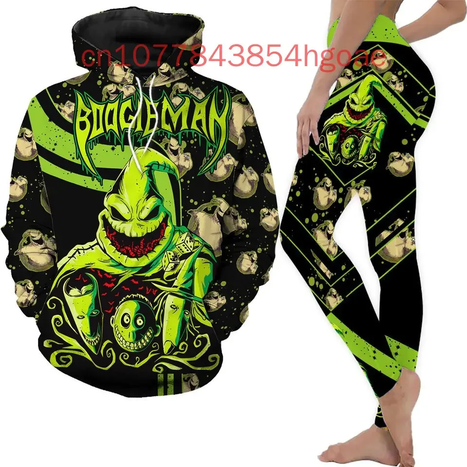 Oogie Boogie Nightmare Before Christmas Combo Hoodie And Legging Set Disney Yoga Pants Sweatpants Fashion Sports Suit