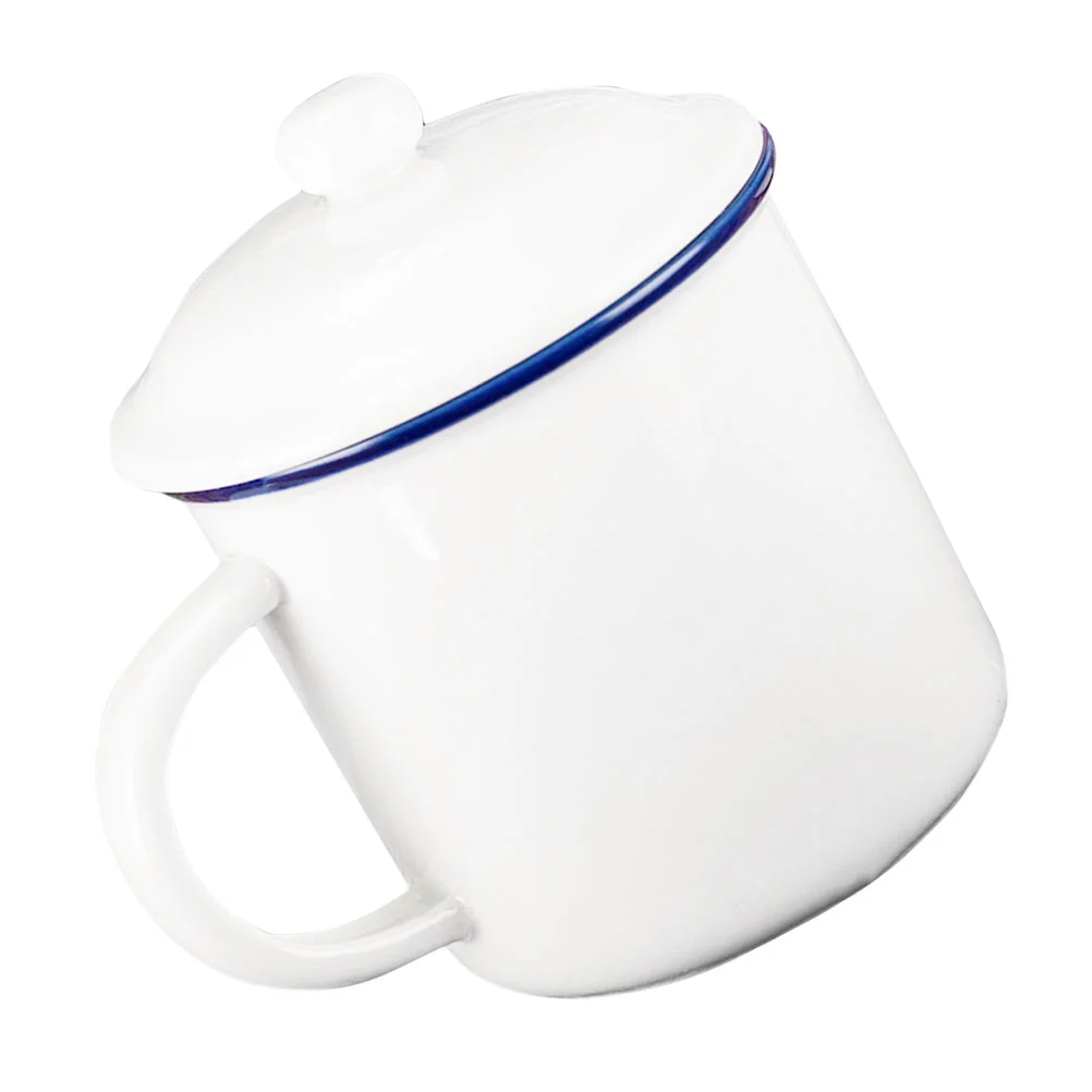 

Mug Cup Enamel Tea Water Chinese Cups Coffee Mugs Handle Barista Tableware Birthday China Drinking Drink Vintage Beer Enamelware