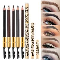 double head eyebrow pencil eyeliner 5 colors waterproof natural long lasting shaping no blooming black brown women makeup tools