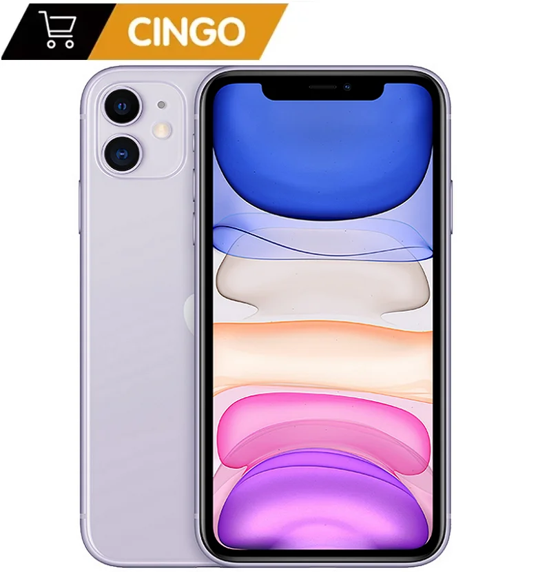 Apple iPhone 11 64/128/256 Гб ПЗУ 6,1 дюймов Оригинальный жидкий экран Retina IPS ЖК-дисплей Face ID A13 IOS подлинный iPhone 11 разблокированный 4G LTE