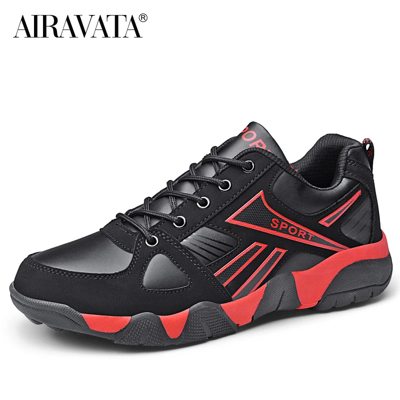 Women Walking Shoes Comfortable Black Artificial Leather Men Sneakers Outdoor Leisure Cushioning Couple Footwear Size 36-45