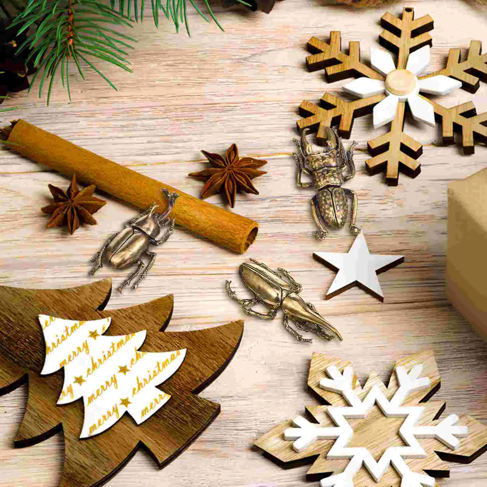 3 шт. Единорог настольные украшения металлический жук животное маленькие статуи