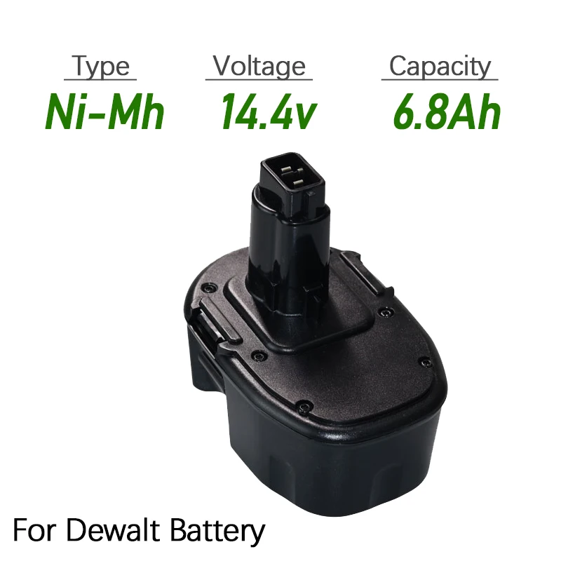

4.8Ah/6.8Ah/9.8Ah Replacement Battery For Dewalt 14.4V XRP DC9091 DW9091 DE9091 DE9092 14.4 Volt Cordless Power Tools